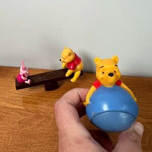 Vintage Winnie The Pooh Toys Figures Lot of 2